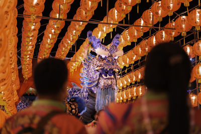 Chinese dragon dance performance in thailand