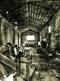 Interior of abandoned building