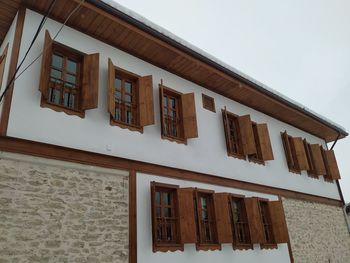 Low angle view of house against sky