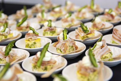 Close-up of food in plate on table