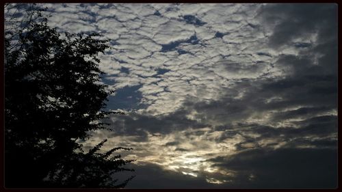 Low angle view of cloudy sky