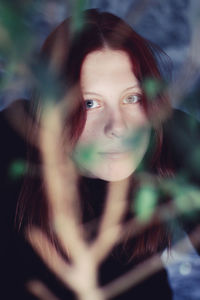 Close-up of young woman