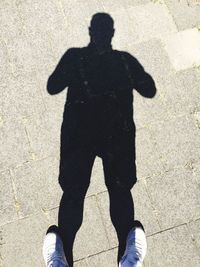 Shadow of person on wall