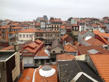 High angle shot of townscape