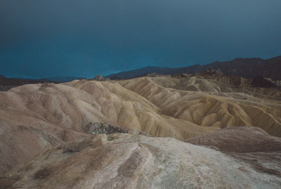 Scenic view of mountains against clear sky