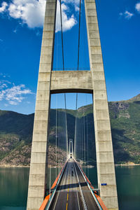 Bridge over river against sky