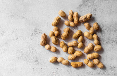 High angle view of cookies