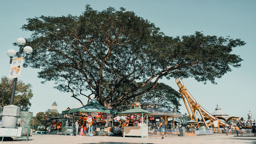 Group of people in amusement park