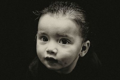 Close-up portrait of cute baby