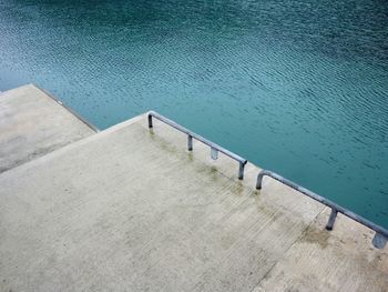 High angle view of swimming pool