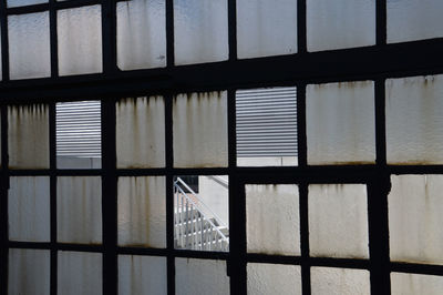 Steps seen through window