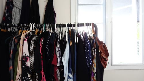 Clothes hanging at home