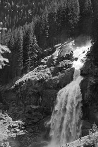 Scenic view of waterfall