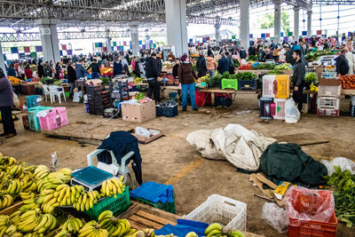 People in market