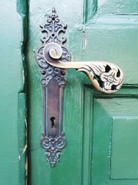 Close-up of closed door