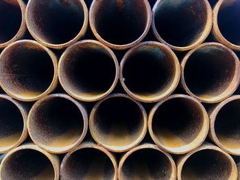 Full frame shot of pipes