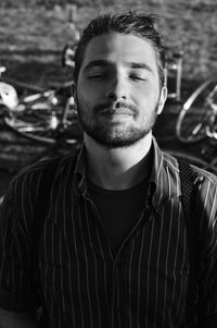 Close-up of young man looking away