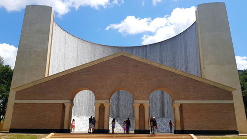 Panoramic view of historical building against sky