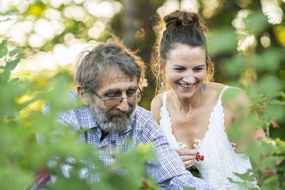 Happy couple outdoors