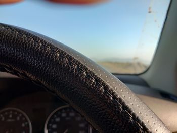 Close-up of car window