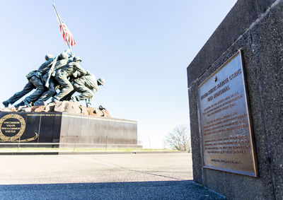 Low angle view of statue