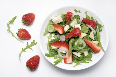 High angle view of salad in plate