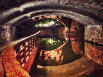 Arch bridge over canal