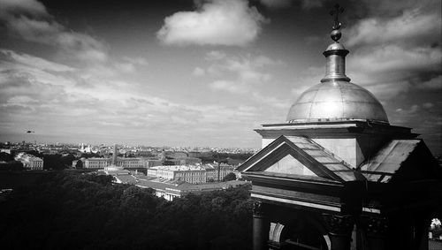 Building against cloudy sky