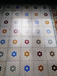 Full frame shot of tiled floor
