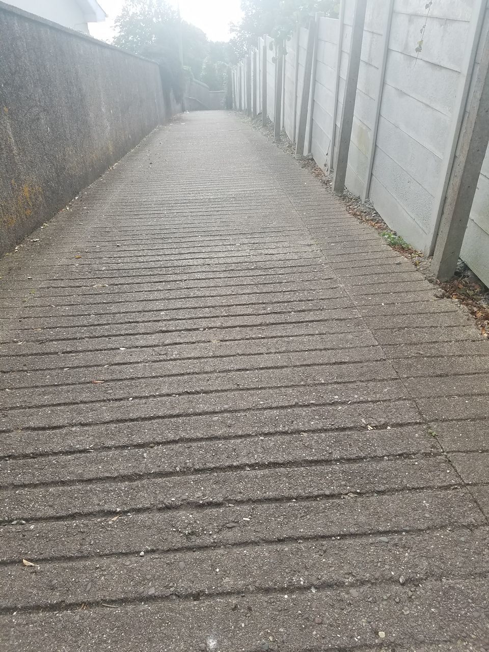 SURFACE LEVEL OF EMPTY FOOTPATH ALONG STREET