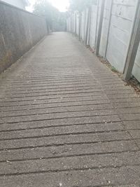 Surface level of empty footpath in city