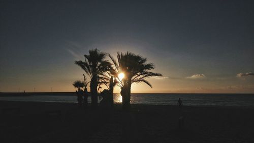 Scenic view of sunset over sea