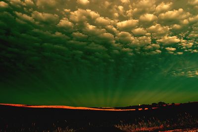 Scenic view of clouds over landscape