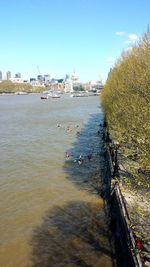 Boats in river