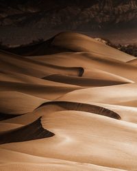 Sand dunes in desert