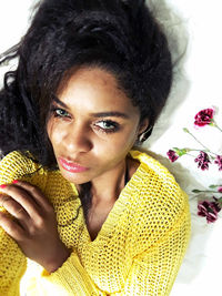 Close-up portrait of young woman