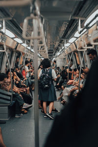 Group of people in train