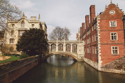 Canal amidst buildings