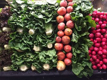 Fresh vegetables at market stall