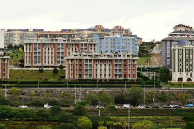 Residential buildings against sky