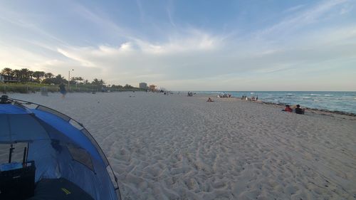 Panoramic view of beach against sky