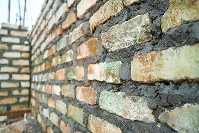 Close-up of stone wall