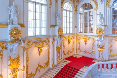 The jordan staircase of the winter palace in the state hermitage in saint petersburg, russia.
