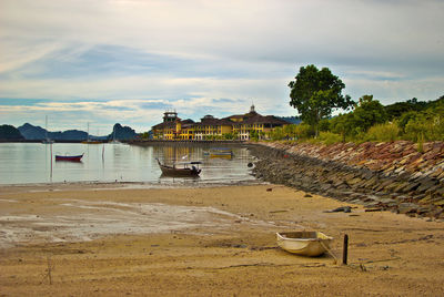 Boats in sea