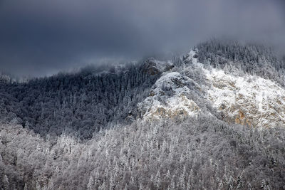 Snow covered mountain against sky