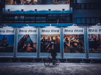 People on street in city