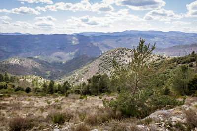 High angle view of landscape against sky