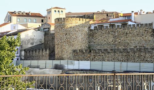 Exterior of old building against clear sky