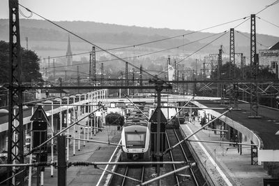 View of railroad tracks against sky