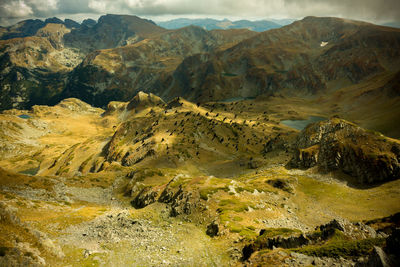 Scenic view of rocky mountains